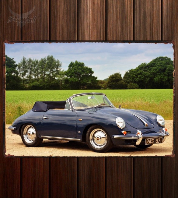 Металлическая табличка Porsche 356B 1600 Cabriolet535 Металлическая табличка Porsche 356B 1600 Cabriolet535